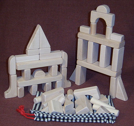 wooden toy building blocks