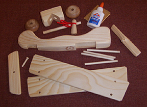 wooden airplane kit parts